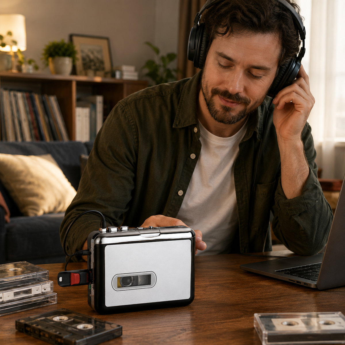 Cassette Tape Converter USB Player Automatic Portable