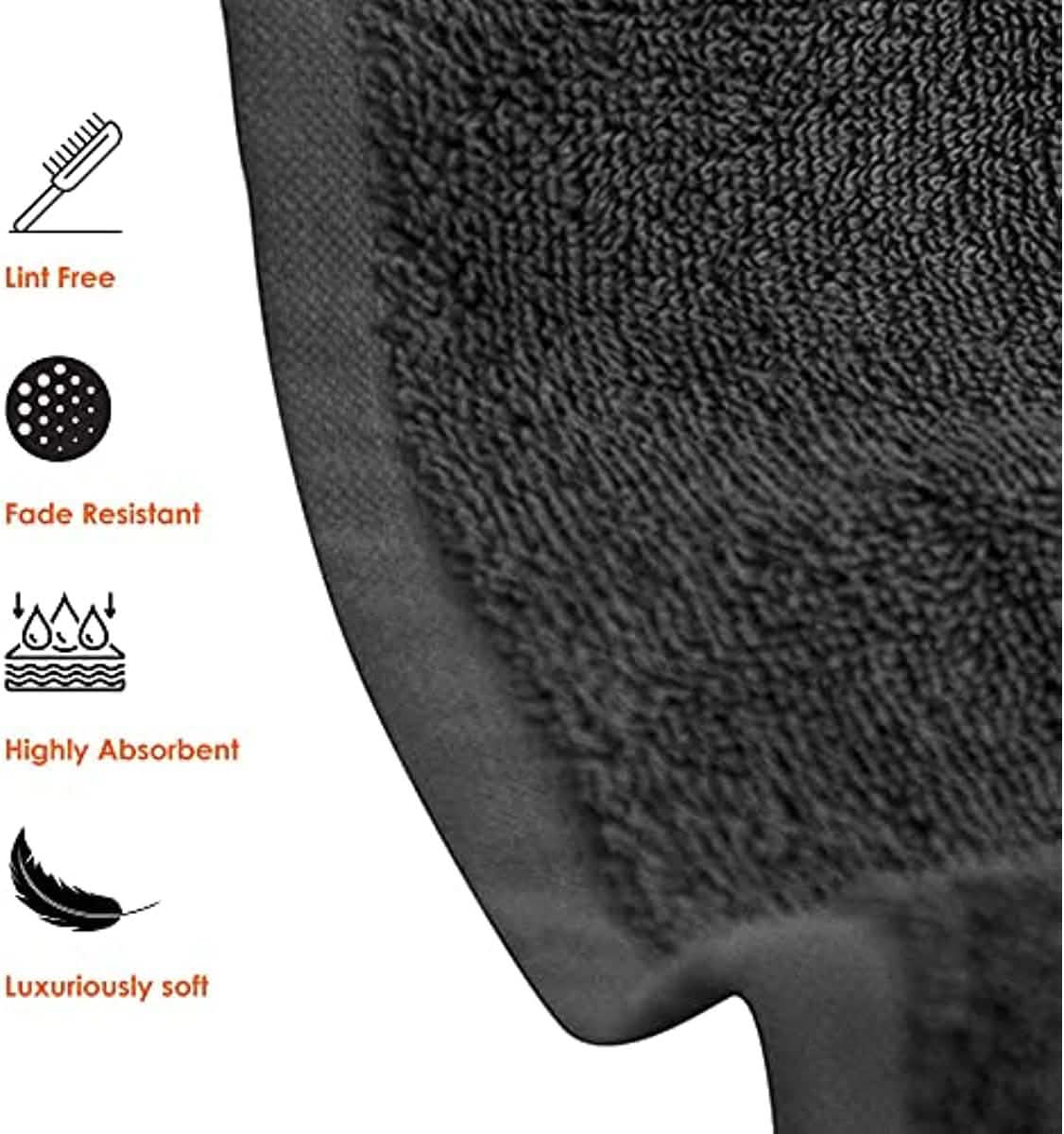 6-Piece Hotel & Spa 100% Cotton Bath Towel Set