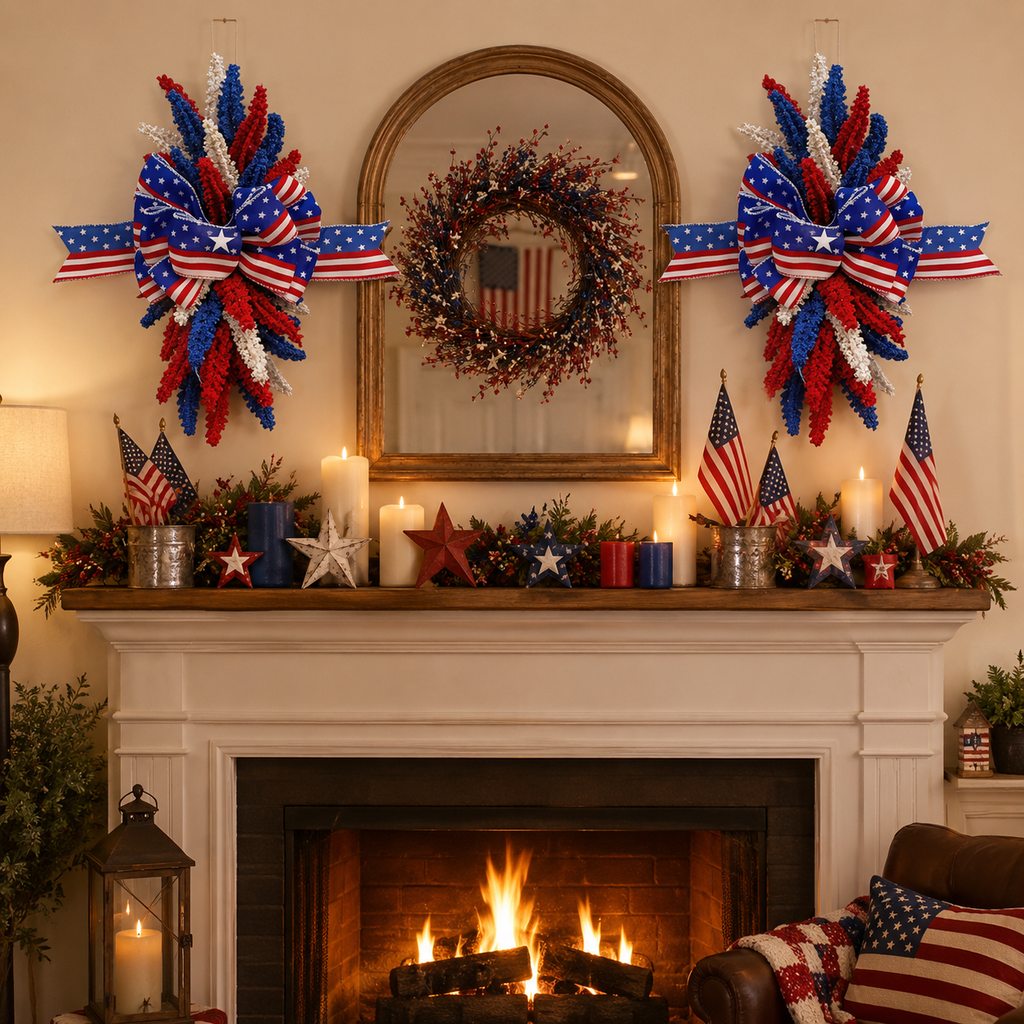 Patriotic Bow Hanging Ornament for Festival Decoration