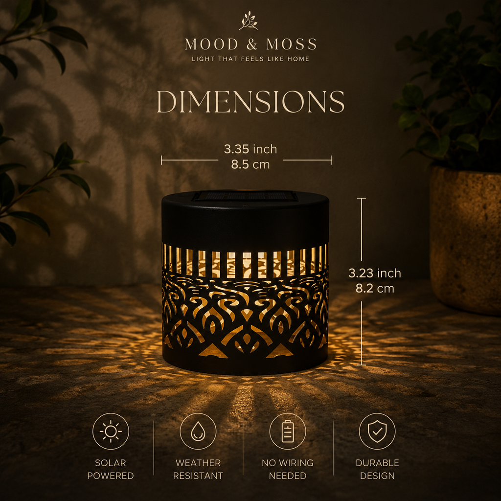 Solar Moroccan Cutout Wall Lanterns | Set of 2