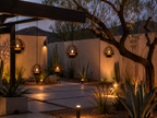 Solar Iron Sphere Lanterns | Set of 4