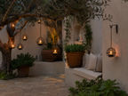 Solar Iron Sphere Lanterns | Set of 4