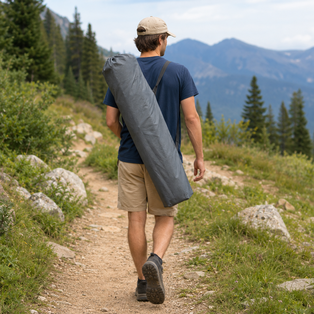 Folding Camping Moon Padded Chair with Carrying Bag
