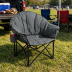 Folding Camping Moon Padded Chair with Carrying Bag