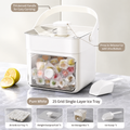 Ice Cube Maker, Ice Cubes Maker, Double Layer 50-ice Cube Maker with Easy Glide, Food-grade Plastic Storage Tray for Refrigerator, Kitchen Gadget, Utensils