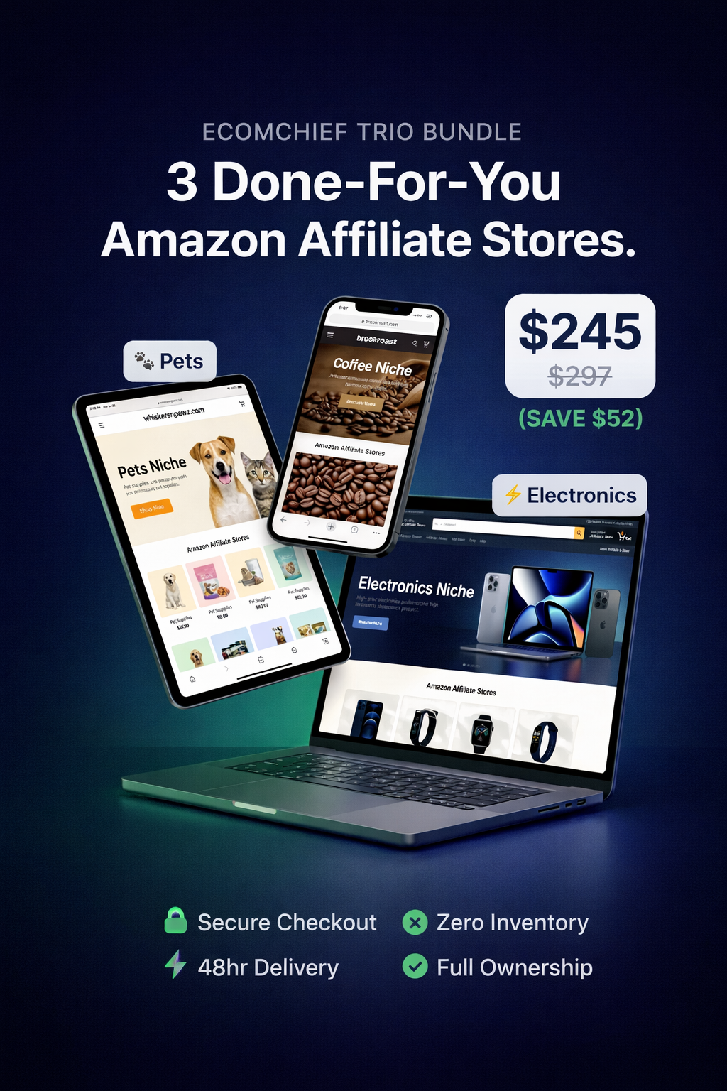 Amazon Affiliate Trio Bundle (Price Doubled Due to Demand)
