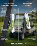 Alloy Magnetic Golf Cart Phone Holder for MagSafe & Android | BLAUBECK Golf Gifts