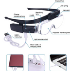 Head-mounted Magnifying Glass With USB Charging