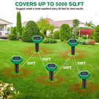 Ultrasonic Mole Repellent 4-Pack