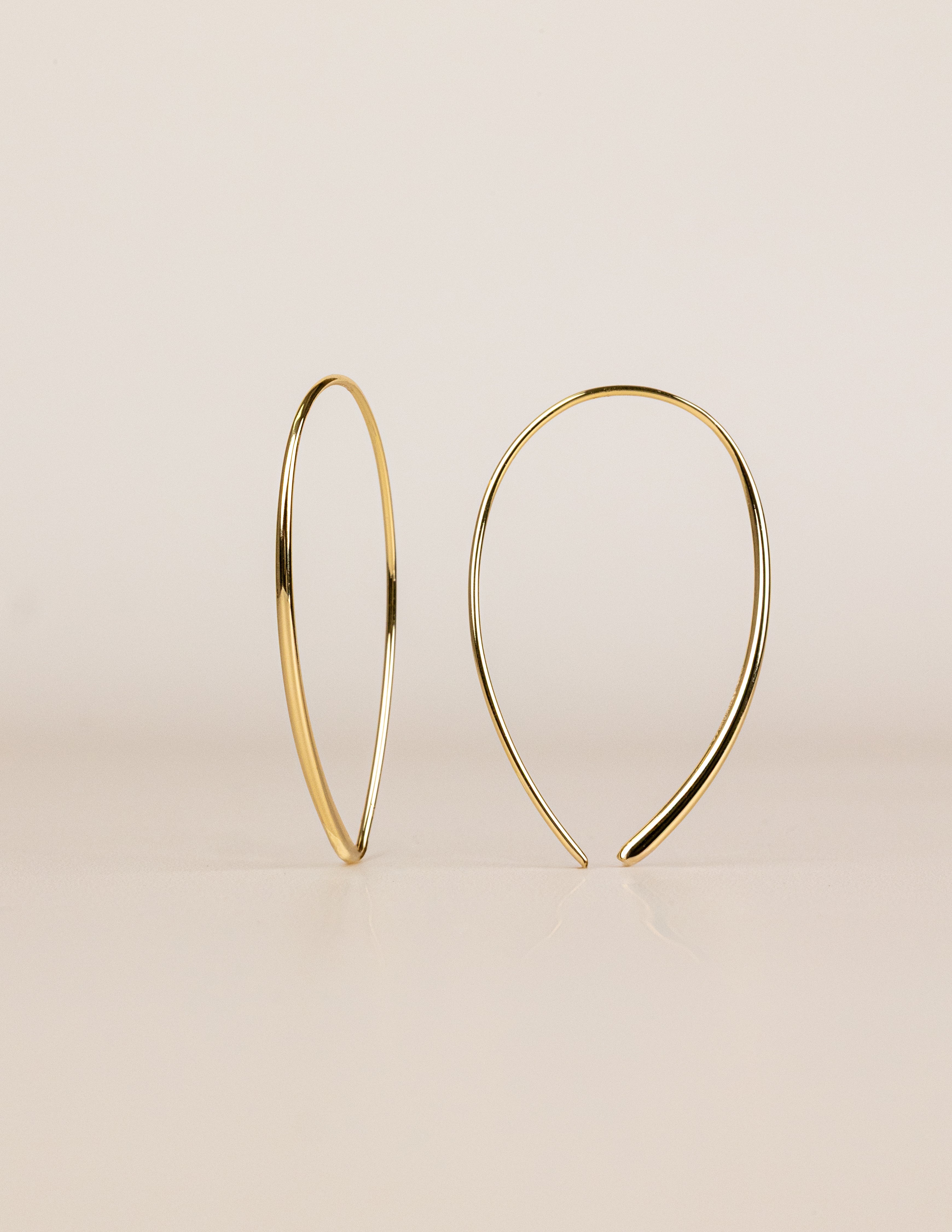 Delicate Threader Hoop Earrings