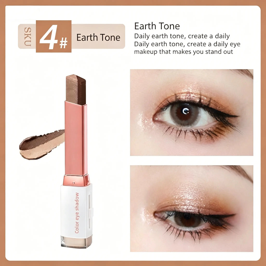 Waterproof Duochrome Shimmer Eyeshadow Stick, Long Lasting Glitter Eye Makeup