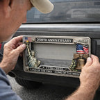 Patriotic Commemorative License Plate Frame for Vehicles