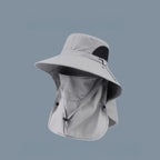 Wide Brim Sun Hat, Men's Safari Hat, 360° Sun Protection, UPF50+, Shade Hat, Insect Repellent, Mesh, Breathable, UV Protection