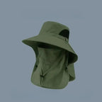 Wide Brim Sun Hat, Men's Safari Hat, 360° Sun Protection, UPF50+, Shade Hat, Insect Repellent, Mesh, Breathable, UV Protection
