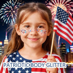 4th of July Glitter StickRed, White & Blue Body & Hair Sparkle
