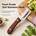 Stainless Peeler , High-Grade Durability, Clean, Precision Peeling + Bottle Opener