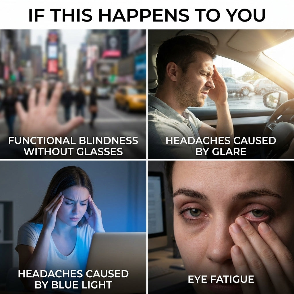 Smart Vision Glasses – Anti-Glare UV Protection with Infrared Night Vision & Impact-Resistant Lenses