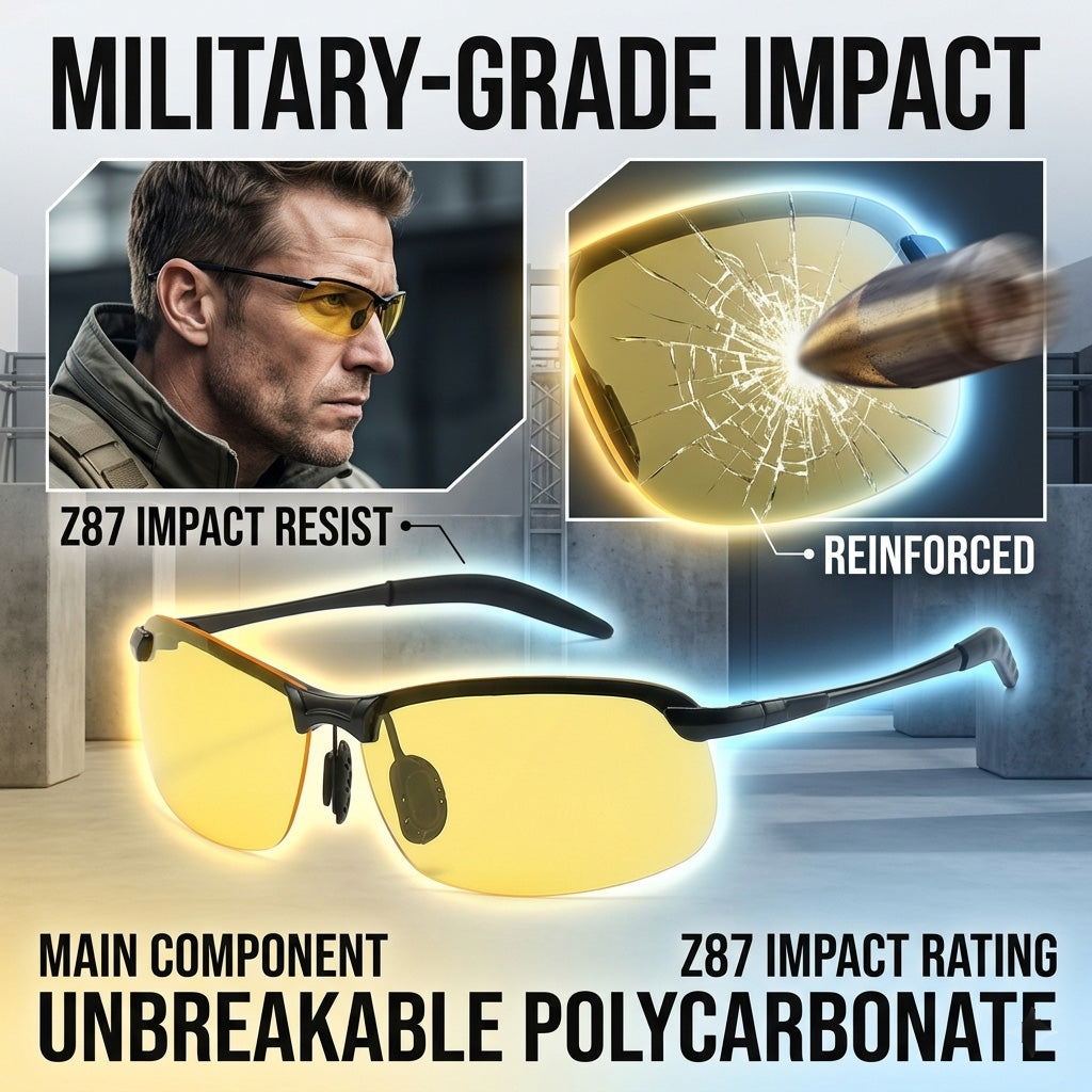 Smart Vision Glasses – Anti-Glare UV Protection with Infrared Night Vision & Impact-Resistant Lenses