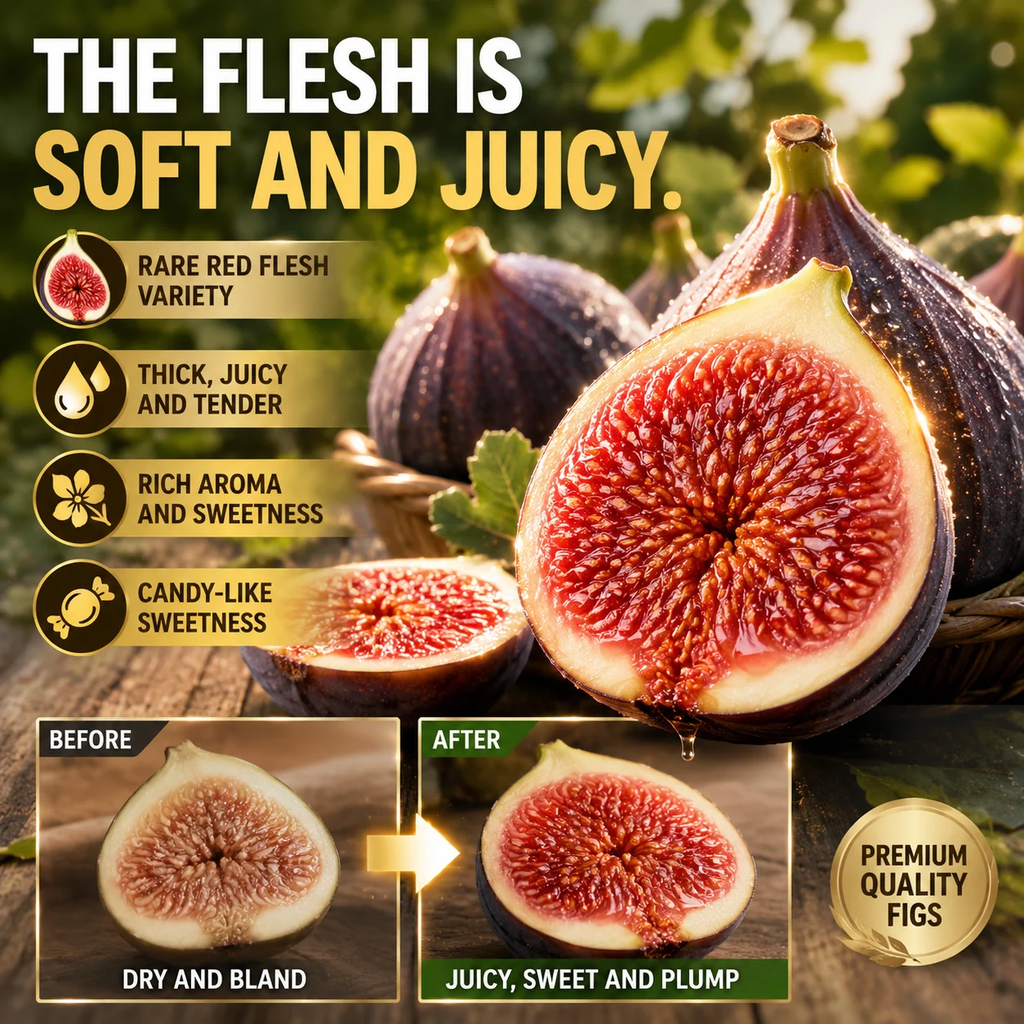 High-Yield Dwarf Fig Tree – Fast-Growing, Sweet & Crisp Fruit, Perfect for Pots, Balconies & Farms