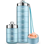 Portable Metal Pill Organizer – 7-Day Medicine, Vitamin & Supplement Holder