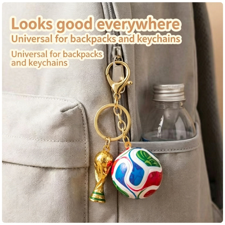 2026 USA - CANADA - MEXICO Soccer Ball Keychain, Pu Football Trophy Pendant Bag Charm Exquisite Souvenir for Fans Gifts Party Favors
