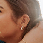 Laurel Gold Leaf Studs
