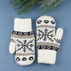 Nordic Snowflake Mittens