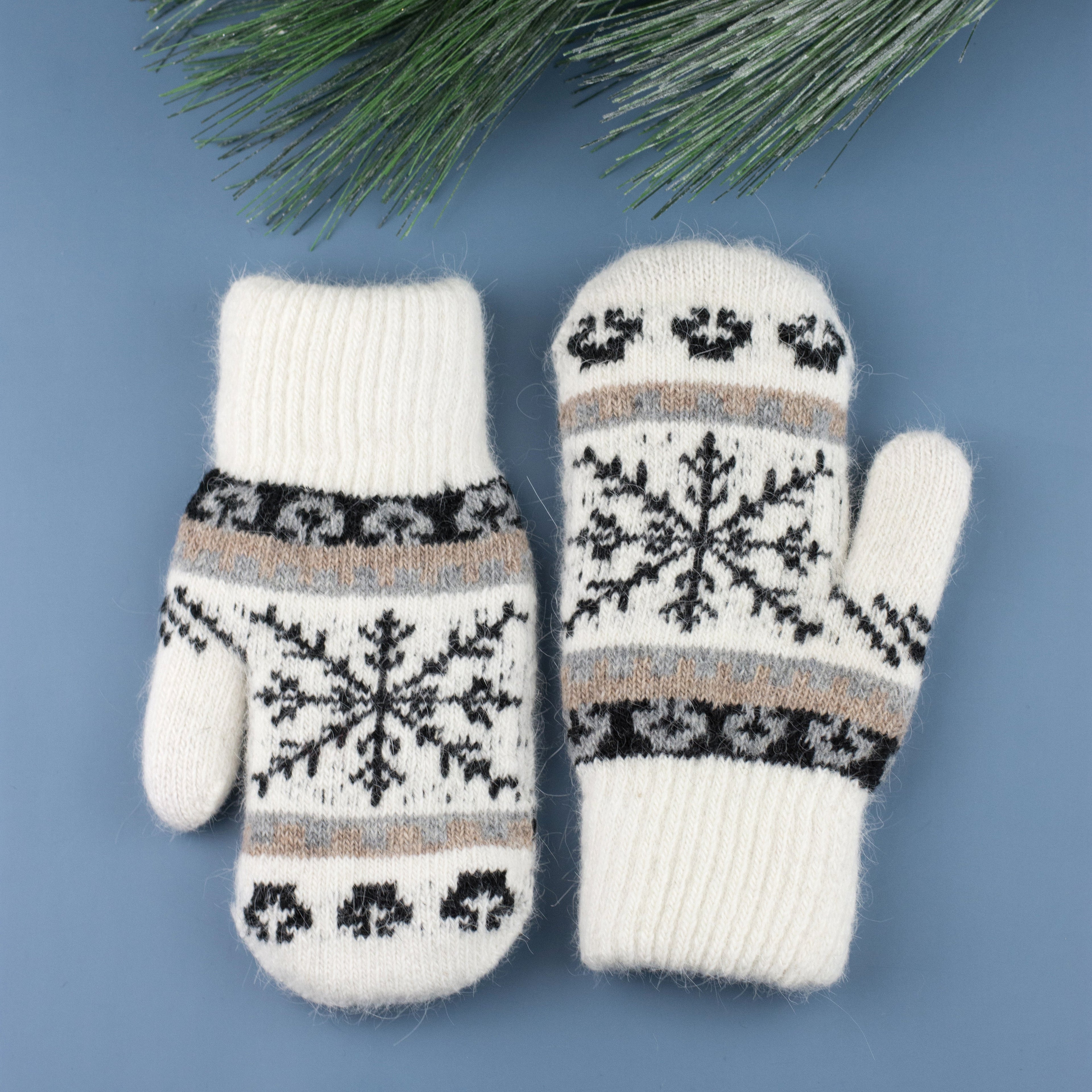 Nordic Snowflake Mittens