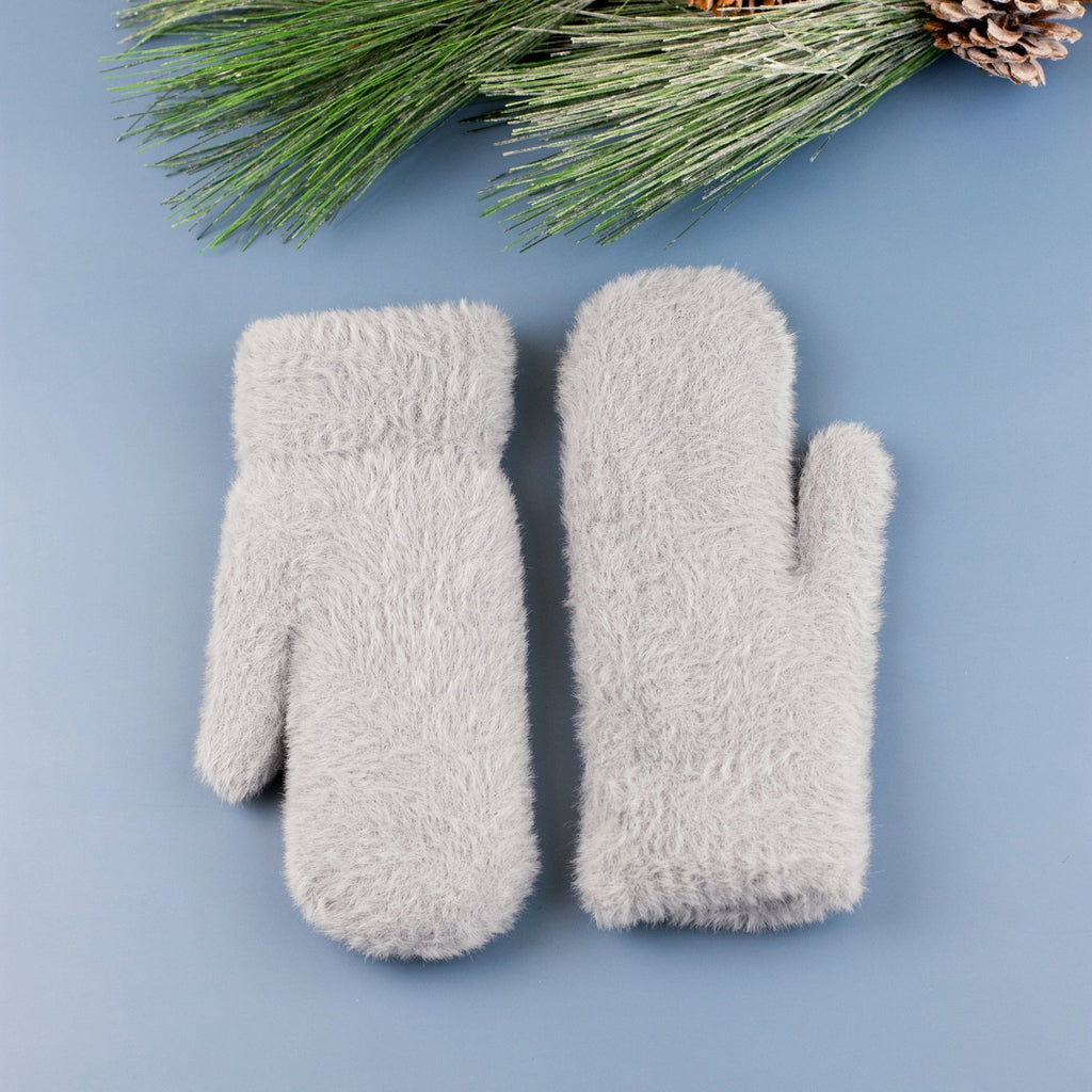 Plush Fur Lined Mittens