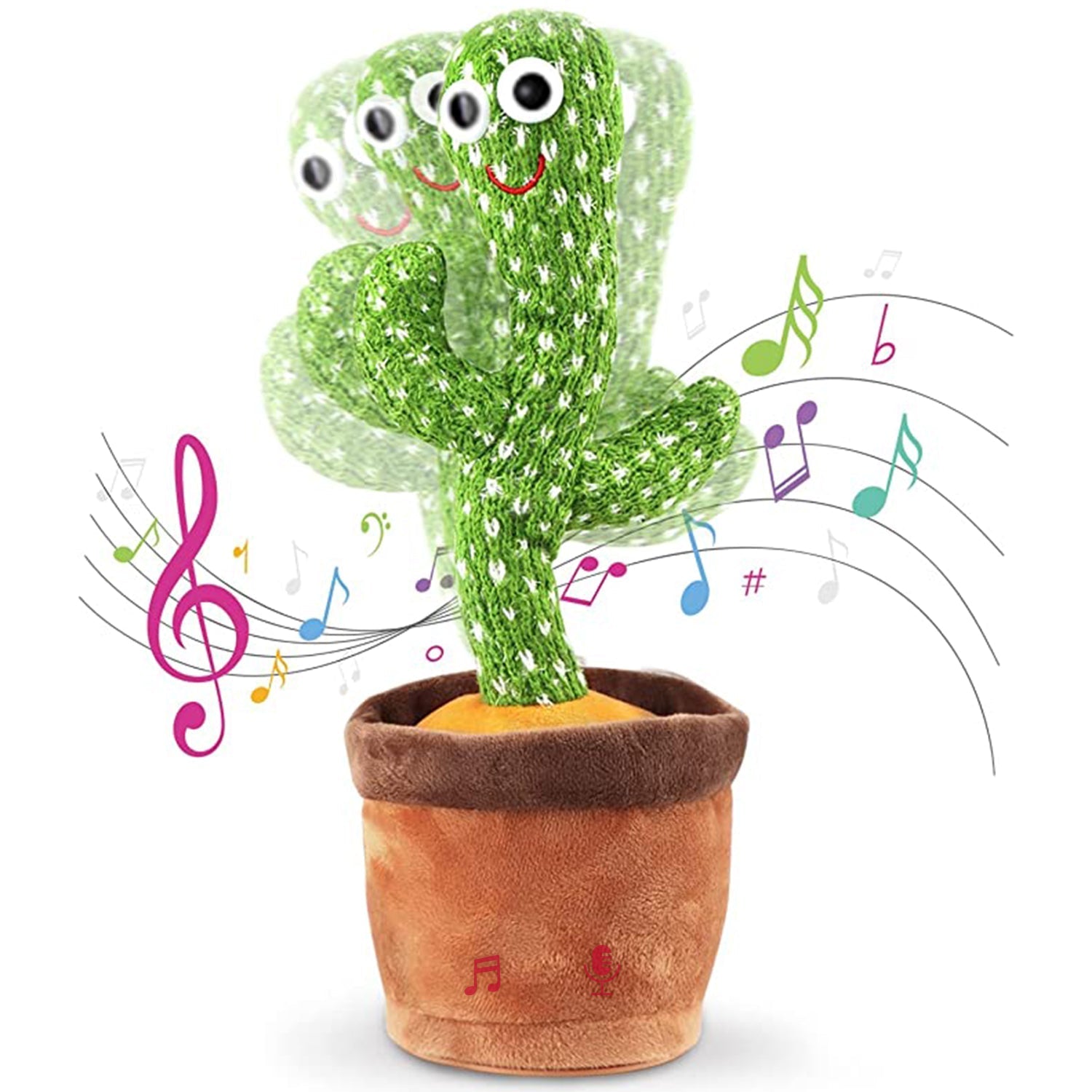 Dancing Cactus Mimicking Toy, USB-C Rechargeable