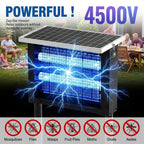Solar Bug Zapper Outdoor 4500V Electric Mosquito Fly Trap Wireless Portable