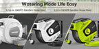 Retractable Garden Hose Reel 40/100/110/130FT Auto Rewind Wall Mounted Hose