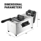 1700W Electric Deep Fryer 3L/5L Stainless Steel w Basket Timer Temperature