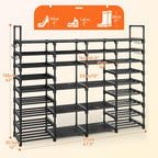 Stackable Shoe Rack Bookshelf Storage Shelf Freestanding Organizer for Entryway