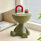 Bear Side Table with Storage – Modern Animal Shaped Nightstand End Table for Bedroom Living Room Patio