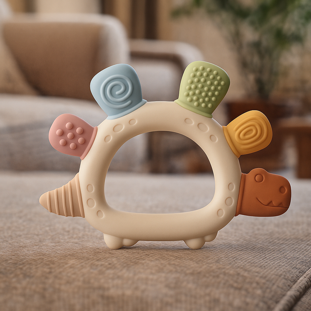 Dino Teether Silicone Chew Toy