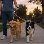 Dual Dog Leash LED Light Hands Free Design