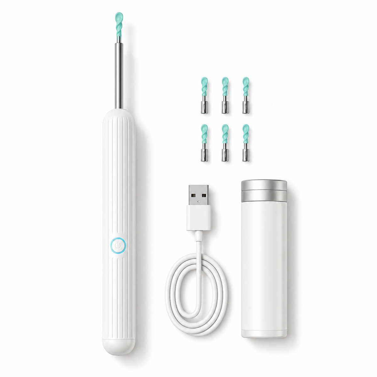 Ear Wax Cleaner Removal Tool Device Spiral Tip LED
