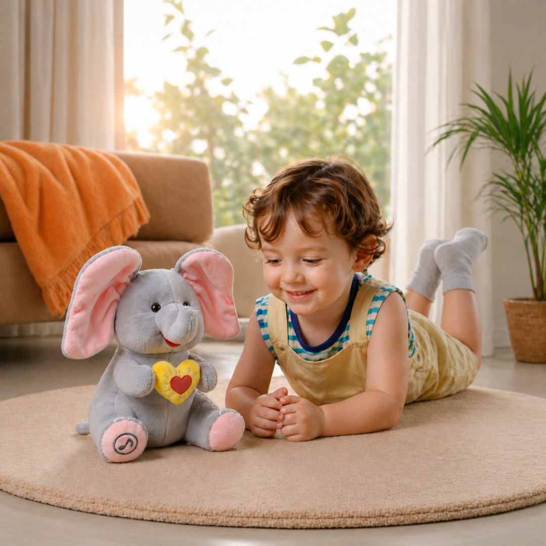 Musical Peekaboo Elephant Plush