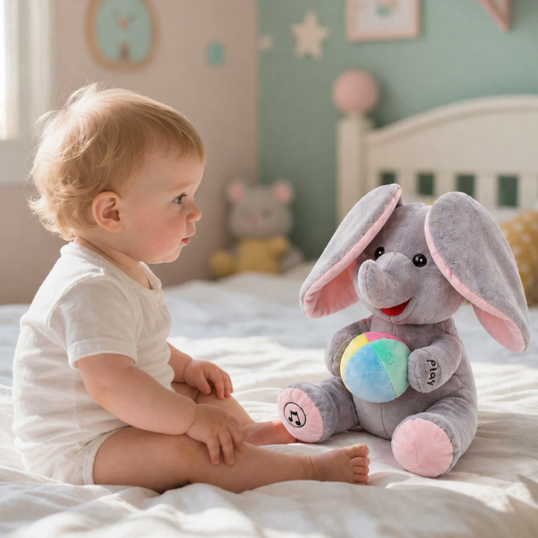 Musical Peekaboo Elephant Plush