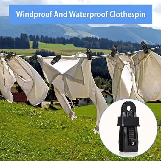10 Pack Dog Tooth Design Tarp Clips for Camping Tent, Tarp Hoochies etc