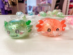 Glitter Crystal Axolotl Squishy Toy | Slow Rise Sensory Fidget | Stress Relief Squeeze Toy for Kids & Adults