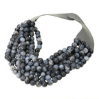 Chunky Multi-Strand Beaded Necklace with Magnetic Clasp