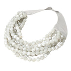Chunky Multi-Strand Beaded Necklace with Magnetic Clasp