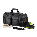 Men's Vegan Leather Duffel Bag – Structured Travel Carry