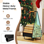 Firewood Storage Rack Heavy-duty Metal Log Holder with Handle and Square Rack