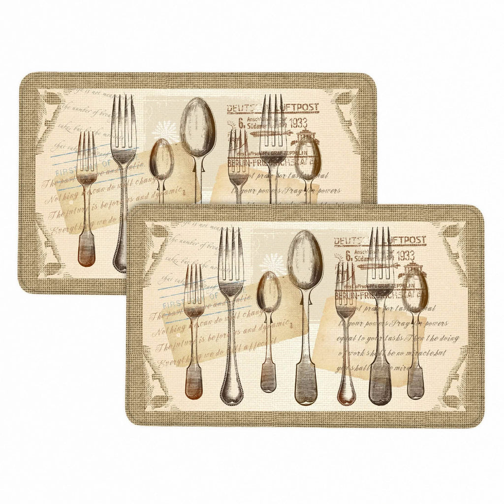 Bibb Home 1-2 Pack Anti Fatigue Cushioned Kitchen Mats