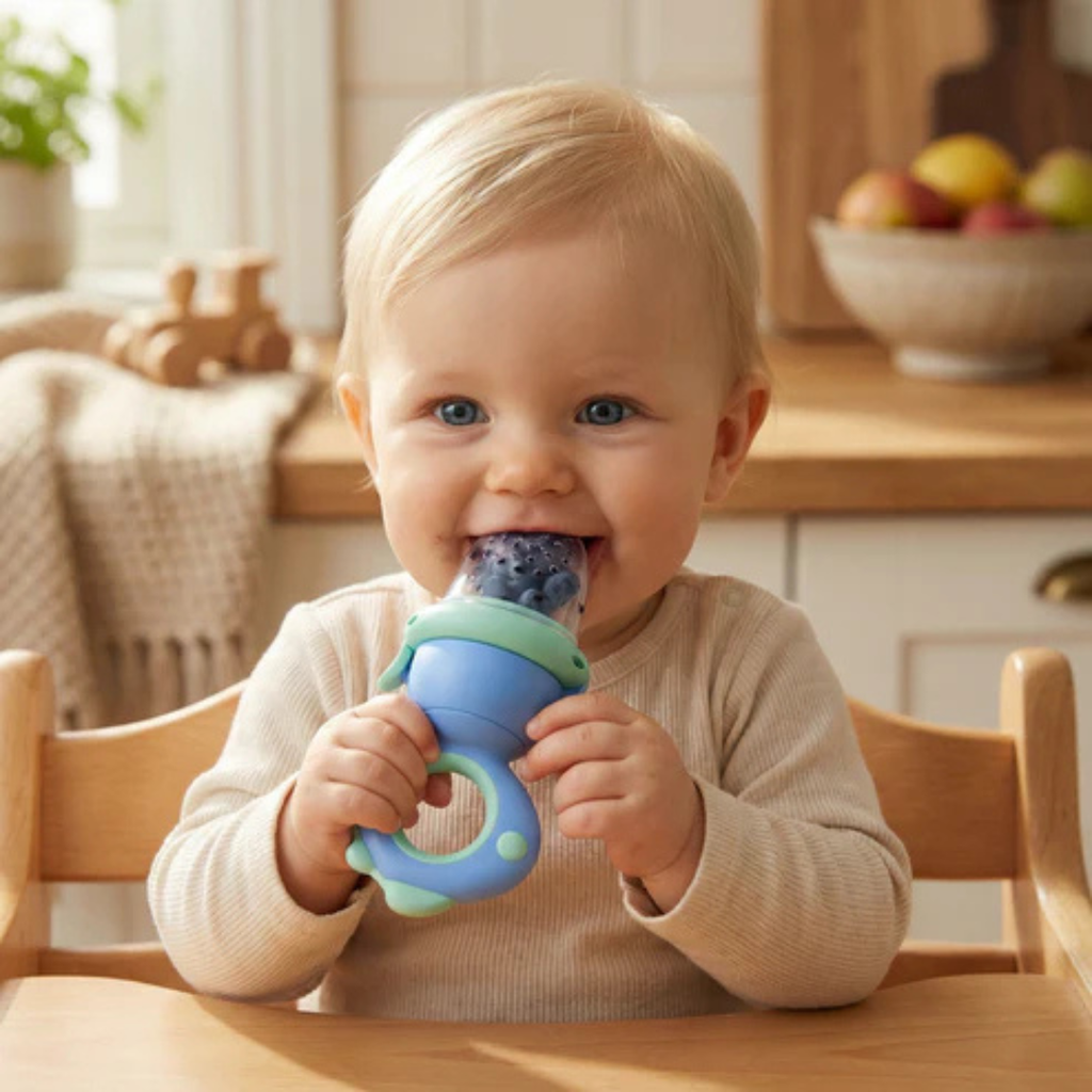 Baby Fruit Feeder with Silicone Teether
