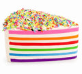 Rainbow Cake Squishy | Slow Rising Cake Slice Squishy | Dessert Sensory Fidget Toy