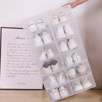 6pcs Clear Shoe Box Stackable Plastic Organizer